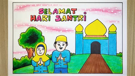 Cara Membuat Poster Hari Santri Nasional Oktober Poster Hari