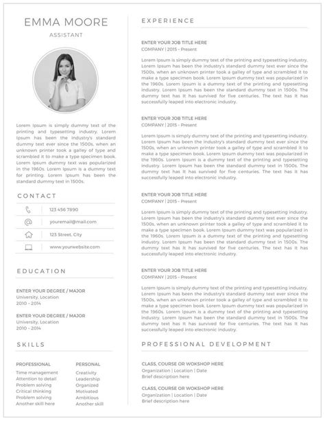 Resume Template Professional Resume Ms Word Resume Modern Resume