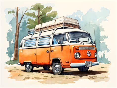 orange camper van impossible images unique stock images