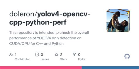 Github Doleron Yolov Opencv Cpp Python Perf This Repository Is