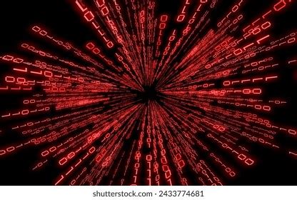 red binary code matrix style background stock illustration