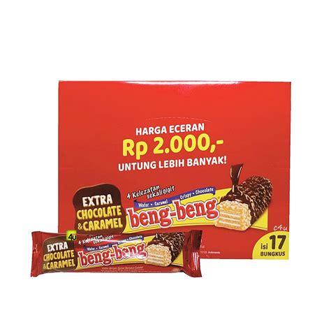 Jual Wafer Beng Beng 1 Pcs Extra Chocolate And Caramel Wafer Caramel