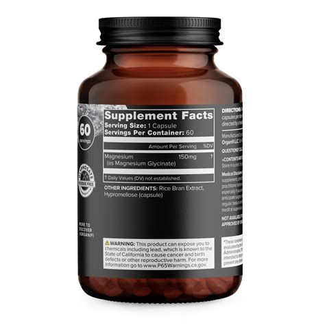 Organifi Magnesium Glycinate 150 Mg Longevity Essentials