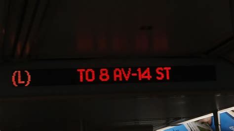 MTA NYCT Subways BMT R143 L Train Announcements To 8th Avenue 14th