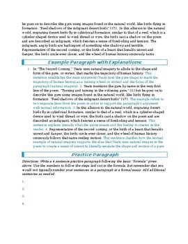 Literary Analysis Paragraph Formula Handout By Elizabeth Adair