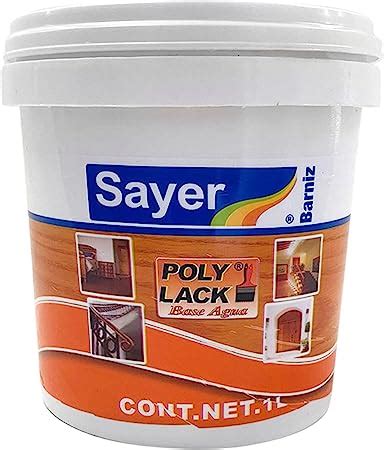 Sayer Poly Lack Barniz Base Agua Brillante Apto Para Pisos De