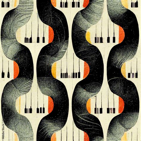 Seamless music notes pattern, continuous musician background, repeating ...