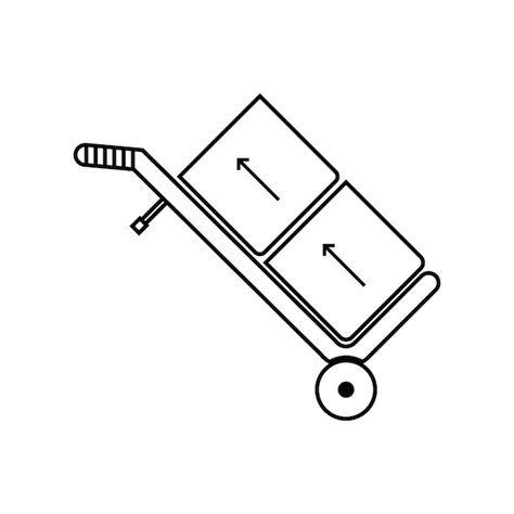 Premium Vector Hand Truck Icon