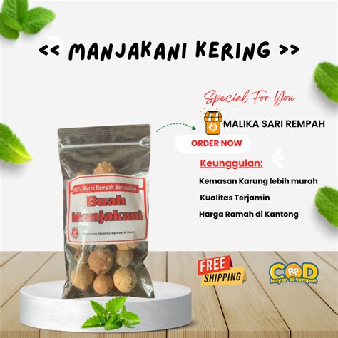 Jual Manjakani Kering 50gr Buah Manjakani Msr Shopee Indonesia