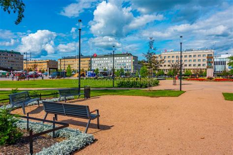 Joensuu, Finland, July 25, 2022: View of the Main Square of Joen ...