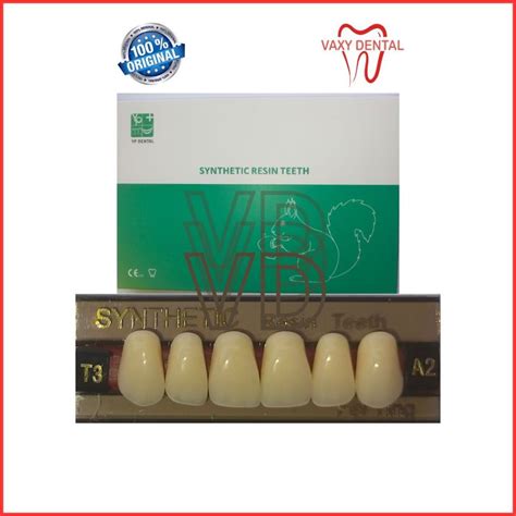 Jual Gigi Synthetic YP DENTAL Depan Atas 1 Papan Isi 6 Butir Gigi Palsu