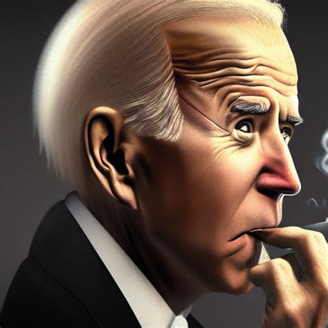 KREA AI Joe Biden Smoking A Giant Rolled Joint Smoke Ama