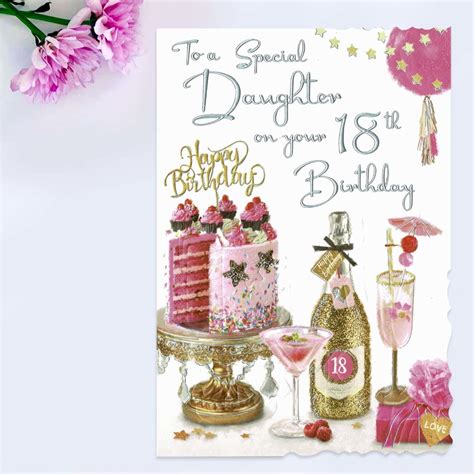 Daughter 18th Birthday Card Velvet The Celebration Store