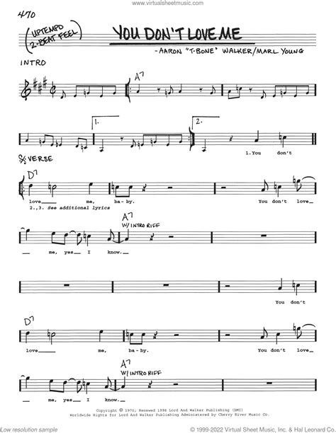 You Dont Love Me Sheet Music Real Book With Lyrics Pdf