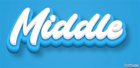 middle text effect  logo design word