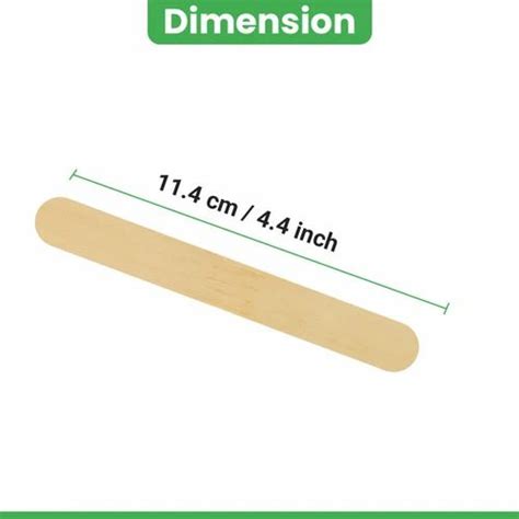 Disposable Wooden Ice Cream Stick Straight Edge 114mm Ice Cream Stick