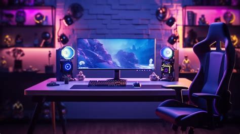 Premium AI Image | PC Desk Setup