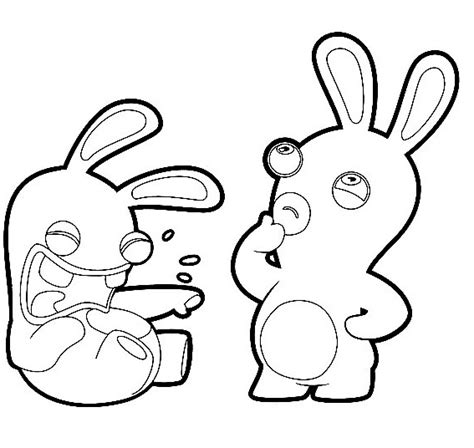 Coloriages lapins crétins avec plein de lapins dedans