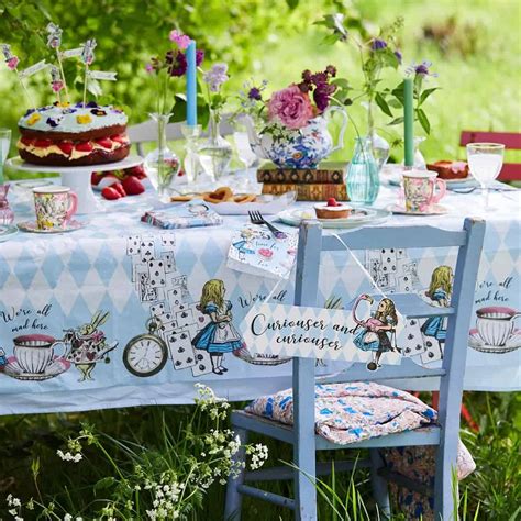 Blue Alice In Wonderland Tablecloth Enfete