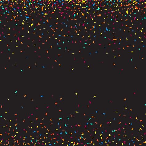 black background  colorful confetti  vector