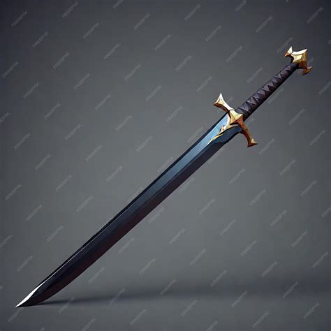 premium ai image japanese samurai sword  black backgroundsword