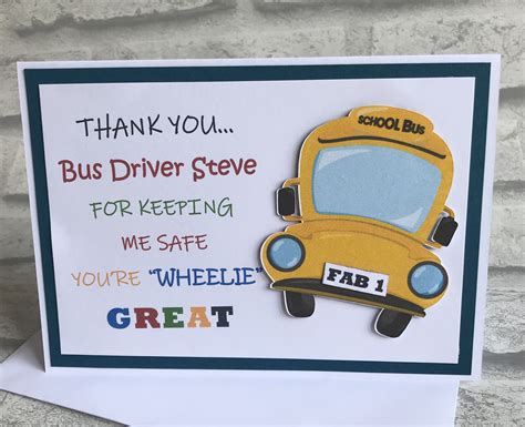 Bus Driver Appreciation Printables