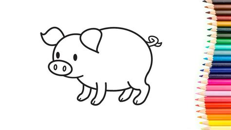 Como Desenhar Porco - COMO DESENHAR UM PORCO FÁCIL - YouTube