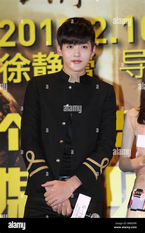 Chinese actor Wu Yifan poses during a press conference for his new ...