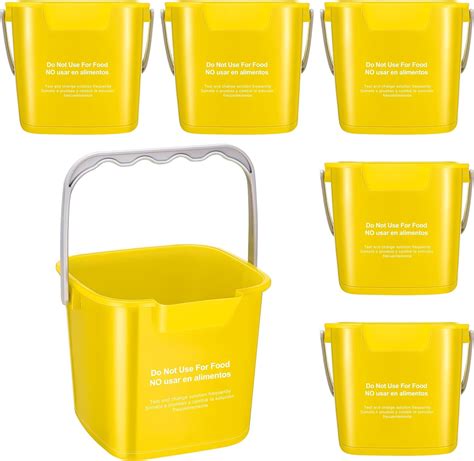 Amazon Roshtia 6 Pcs 3 Quart Cleaning Bucket Small Sanitizing