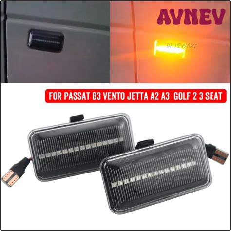 AVNEV 2Pcs Dynamic LED Side Marker Light Turn Signal Blinker Lamps For