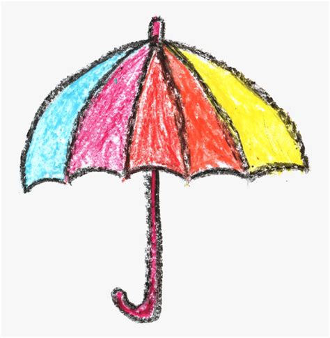 Crayon Umbrella Drawing - Crayon Drawing Transparent , Free Transparent ...