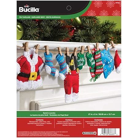 Amazon Bucilla Felt Applique Advent Calendar Kit 17 By 24 Inch