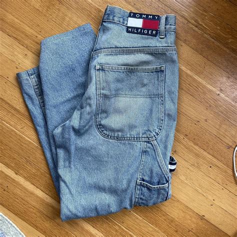 Vintage Tommy Hilfiger Baggy Jeans With Intricate Depop