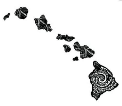 Tribal Island Design Hawaiian Flag Map Hawaii Decal Car Truck Window