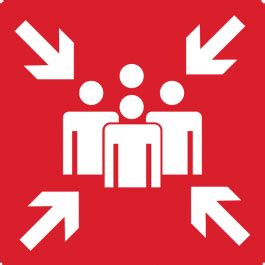 Pictogramme Point De Rassemblement Rouge