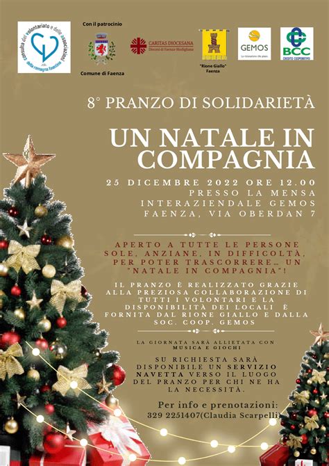 Il 25 Dicembre Torna Il Pranzo Di Natale In Compagnia Alla Mensa Gemos