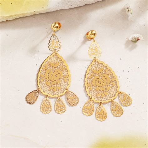 Arabic Gold Earrings Atelier Yuwa Ciao Jp