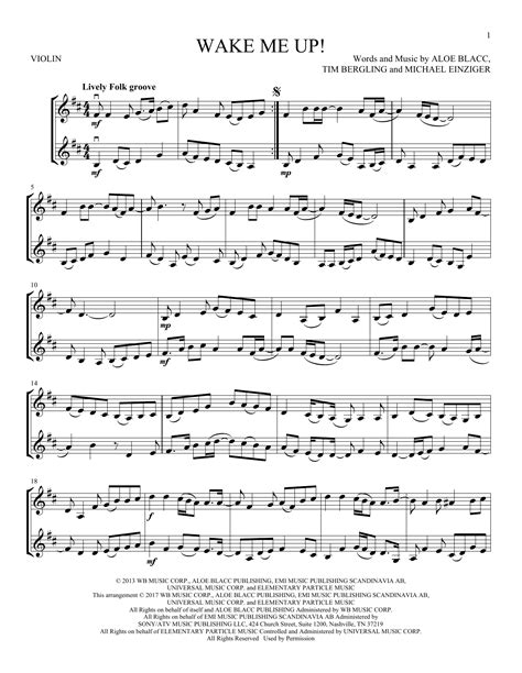 Avicii "Wake Me Up!" Sheet Music Notes | Download Printable PDF Score 99915