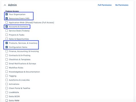 Configuring Permissions For Datto Autotask Backup Radar