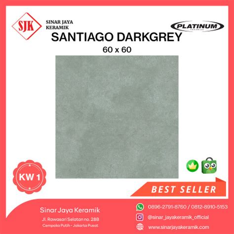 Jual Keramik Lantai Kasar Matte Platinum Santiago Dark Grey X Kw