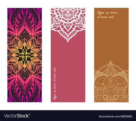 Set yoga mat pattern design Royalty Free Vector Image