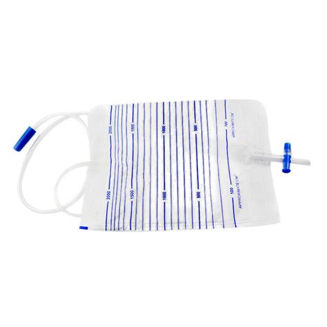 Disposable Sterile Medical Urine Collection Bag With T Valve For Adults