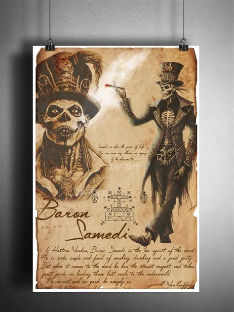 Baron Samedi Voodoo Folklore Legends Creepy Horror Artwork Papa