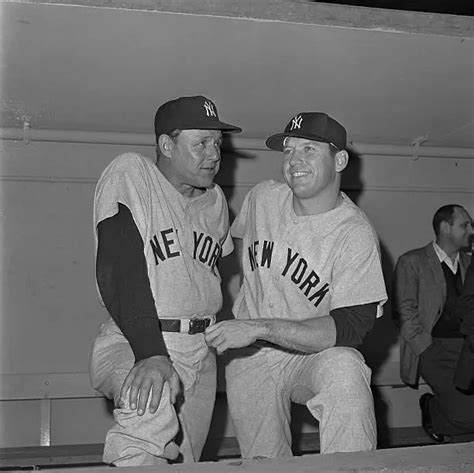 NEW YORK YANKEE Star Mickey Mantle Joins Yankee Manager Ralph H 1962