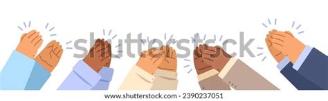 Cartoon Multiracial Hands Clapping Applauding Hands Stock Vector (Royalty Free) 2390237051 ...