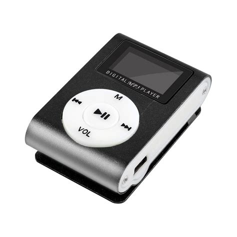 Qonioi Portable MP3 Player, Clip-On USB Music Player with LCD Screen