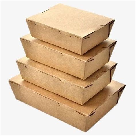 Kraft Paper Food Box 1250ml Kraft Paper Food Box Manufacturer From Navi Mumbai