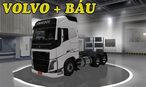 Caminhão Volvo FH540 Bitrem 9 Eixos Baú Para V 1 30 X ETS2 Mod