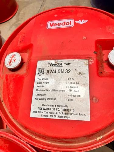 Veedol Avalon Hydraulic Oil Packaging Type Barrel At Rs Litre