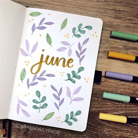 June Bullet Journal | Simple Floral Bullet Journal Theme - Rae's Daily Page